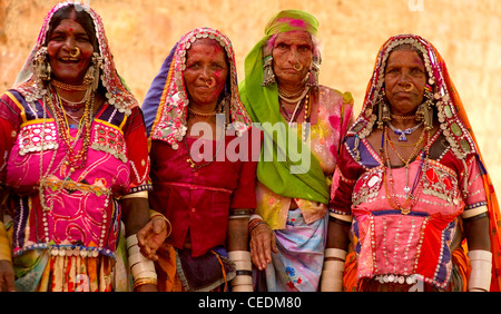 Ethnic Costume and lifestyle of the Lambani tribe of India Stock Photo