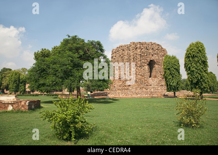 India, Delhi, Mehrauli, Qutb Complex, Alai Minar Stock Photo