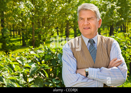 Senior man in park Stock Photo