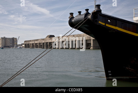 Saint-Nazaire, ehemalige deutsche U-Boot-Bunker Stock Photo