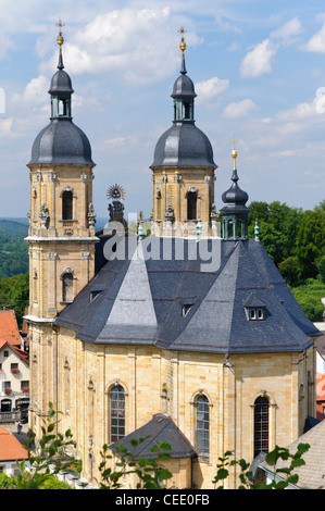 Pilgrimage Church of the Holy Trinity or Goessweinstein Basilica, Goessweinstein Abbey,  Goessweinstein, Bavaria, Germany Stock Photo