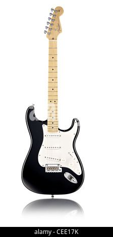 Fender guitar black Stratocaster Stock Photo