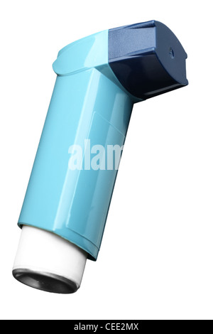 Asthma inhaler isolated on the white background Stock Photo