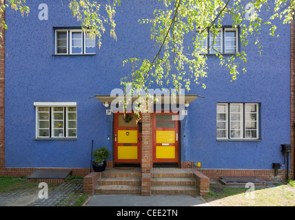 Berlin, Großsiedlung Britz (Hufeisensiedlung) von Bruno Taut Stock Photo