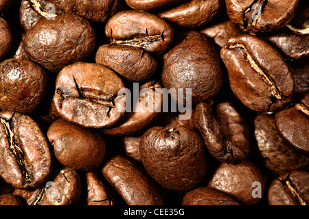 Coffee beans close-up, may be used as background Stock Photo