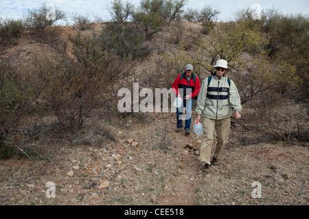 Volunteers Patrol Arizona Desert to Prevent Deaths of Migrants Crossing Border Stock Photo