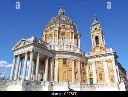The baroque Basilica di Superga church on the Turin hill, Italy Stock Photo
