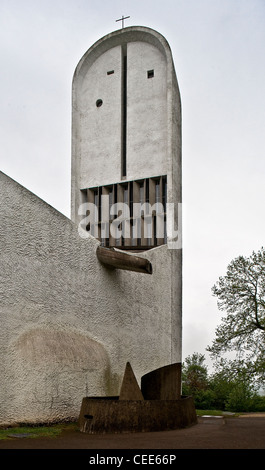 Ronchamp bei Belfort, Wallfahrtskirche Notre-Dame-du-Haut Stock Photo