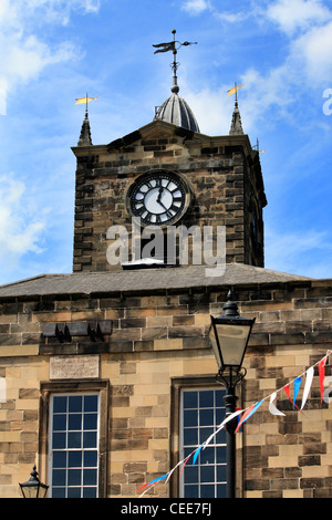 The town hall in the market town of Alnwick in Northumberland, England Stock Photo