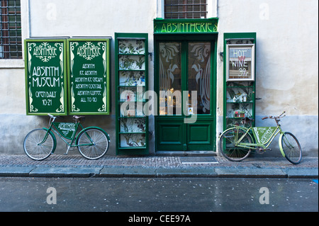 Absinth Museum in the Old town of Prague, Czech Republic Stock Photo