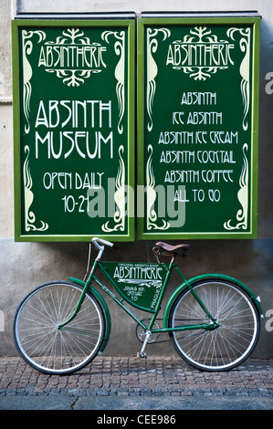 Absinth Museum in the Old town of Prague, Czech Republic Stock Photo