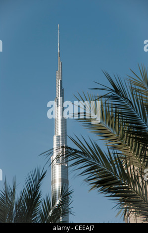 Burj Khalifa is a tallest building in the world, at 828m. Located on Downtown Dubai, Sheikh Zayed Road.