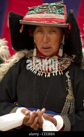 Traditional Dance and Ethnic Costume of Ladakh Stock Photo