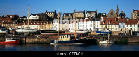St Monans Harbour and Boats, Fife, Scotland Stock Photo