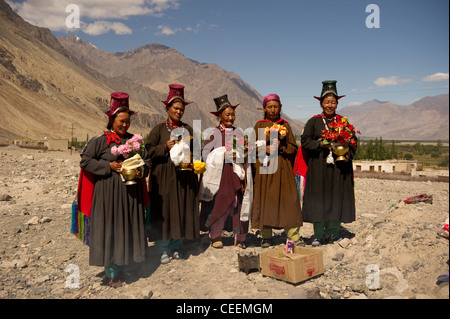 Lifestyle of people from Ladakh Himalayas India Stock Photo