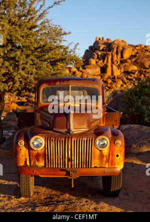 Old Ford lorry in the entrance to the lodge in Gondwana Canyon Park, Namibia, Africa Stock Photo