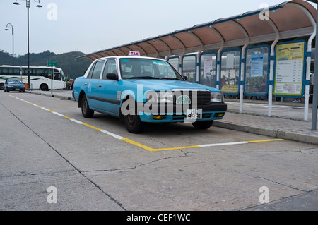 dh Tai O LANTAU HONG KONG Blue taxi operating Lantau island taxis taxicab Stock Photo