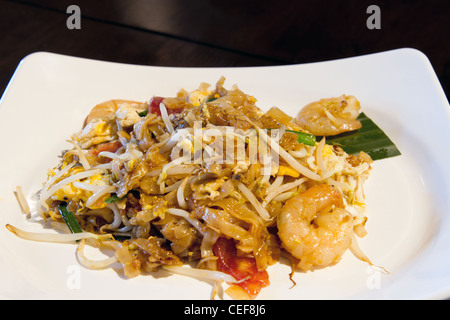 Penang Char Kway Teow Fried Wide Rice Noodles from Malaysia Stock Photo