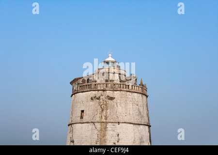 Light house of Fort Aguada, Goa, India Stock Photo