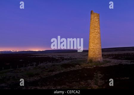 The remains of a chimney from the Sikehead Lead Mine on Allenshields and Buckshott Moor, County Durham