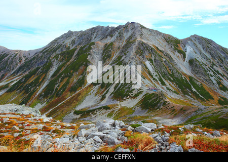 Autumn mountain. Mt.Tateyama in japan Stock Photo