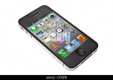Apple iPhone 4s isolated on white background Stock Photo