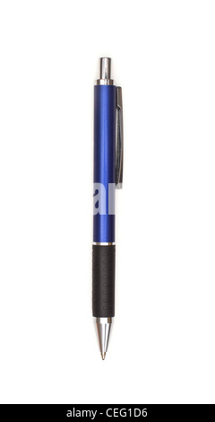 Blue pen, isolated on white background Stock Photo