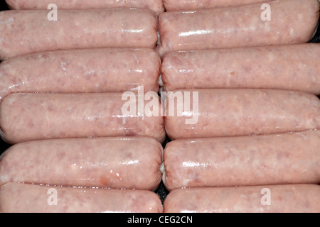 Raw pork sausages Stock Photo