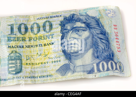 Hungarian currency, 1000 Forint note Stock Photo