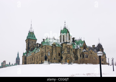 Parliament covered with snow, Ottawa, Canada Stock Photo