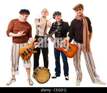 music group isolated on white Stock Photo