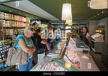 Delicatessen shop. Megeve, Haute Savoie, south eastern France Stock Photo