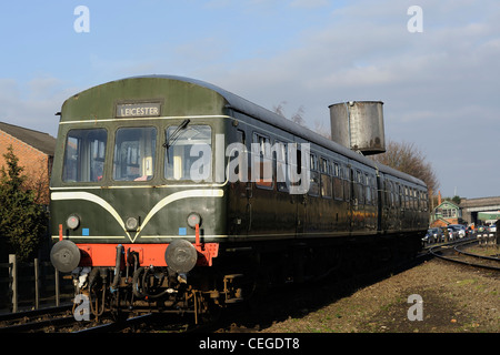 british rail diesel multiple unit in green livery great central railway loughborough england uk Stock Photo