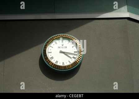 Rolex clock wimbledon tennis championships hi res stock