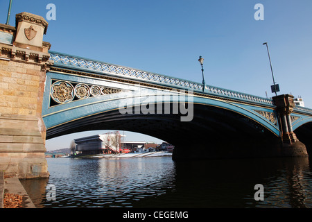 Trent Bridge, The River Trent & Nottingham Forest football ground, Nottingham. England, U.K. Stock Photo