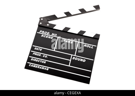 Picture of a Clapboard isolated on a white background Stock Photo
