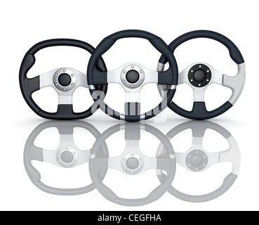Steering wheel car (done in 3d, isolated Stock Photo - Alamy