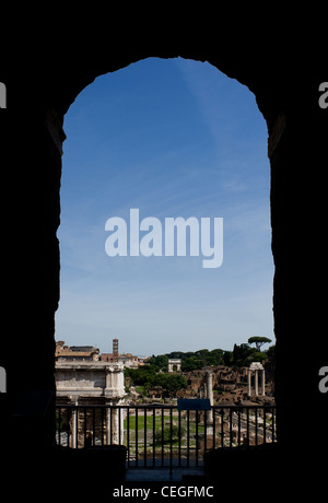 Roman Forum view from Capitoline Hill, Rome, Latium, Italy Stock Photo