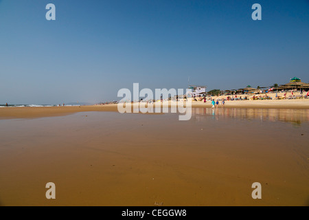 Coastal erosion at Sinquerim, Goa, India. Stock Photo