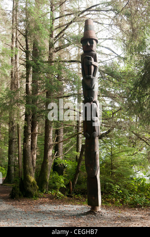Tlingit Indian trail totem pole park Sitka National Totem Park Sitka ...