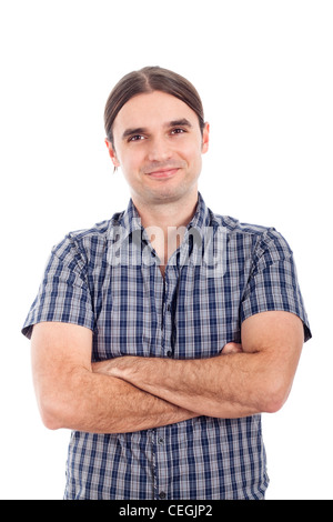 Nice smiling business man, isolated on white background. Stock Photo