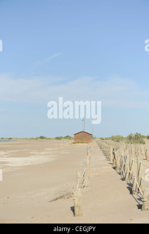 Sandy Beach at Riumar, Deltebre, Spain Stock Photo
