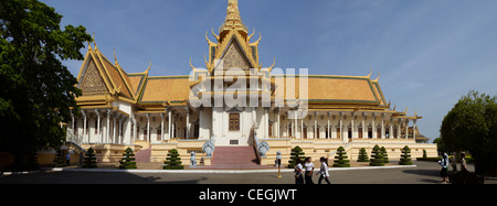 Panoramic view of The Throne Hall, Royal Palace, Phnom Penh Stock Photo