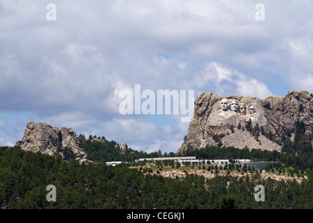 Mount Rushmore American National Memorial sculpture with US presidents faces Park Black Hills South Dakota in USA United States  hi-res Stock Photo