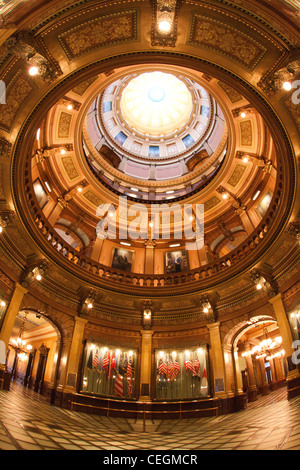 Rotunda and dome of the Michigan State Capitol Building, Lansing, Michigan, USA Stock Photo