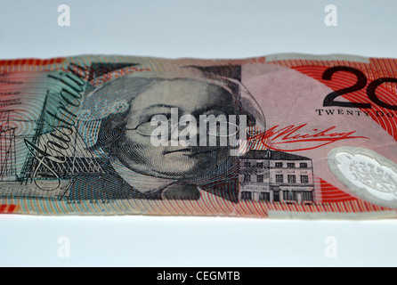 Australian twenty dollar note Stock Photo