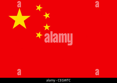 National flag of the People's Republic of China. Stock Photo