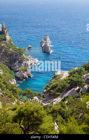 Calanques of Sugiton in Marseille in France Stock Photo