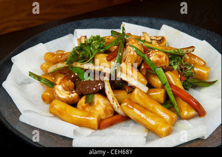 Korean beef with noodles and vegetables Stock Photo