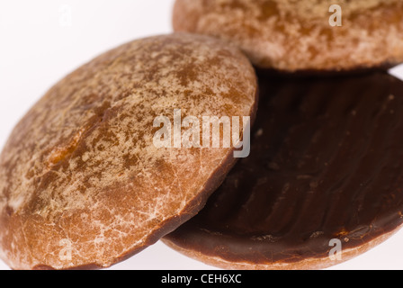 Closeup take of some traditional ginger biscuits Stock Photo